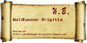Waldhauser Brigitta névjegykártya
